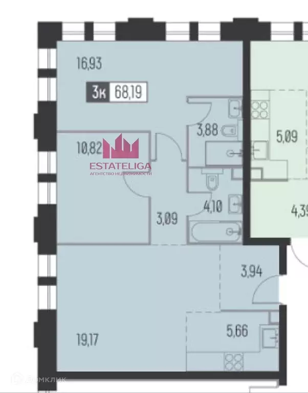 Продаётся 3-к квартира, 68 м - Фото 1