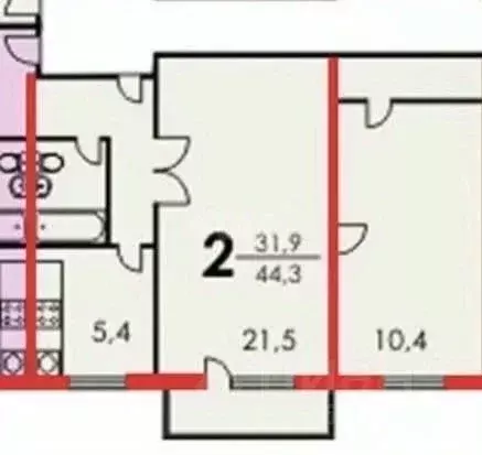 2-к кв. Москва ул. Металлургов, 6 (45.0 м) - Фото 2
