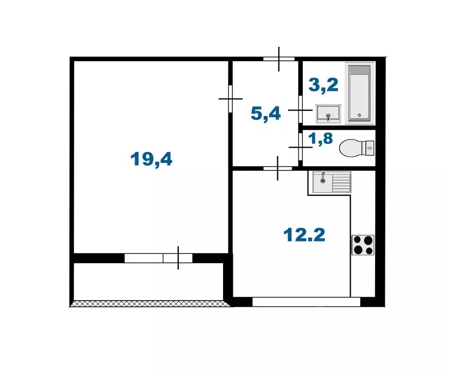 1-к кв. Санкт-Петербург просп. Обуховской обороны, 70к4 (45.0 м) - Фото 2