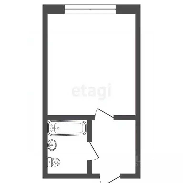 Студия Тюменская область, Тюмень ул. Карла Маркса, 108 (18.5 м) - Фото 1