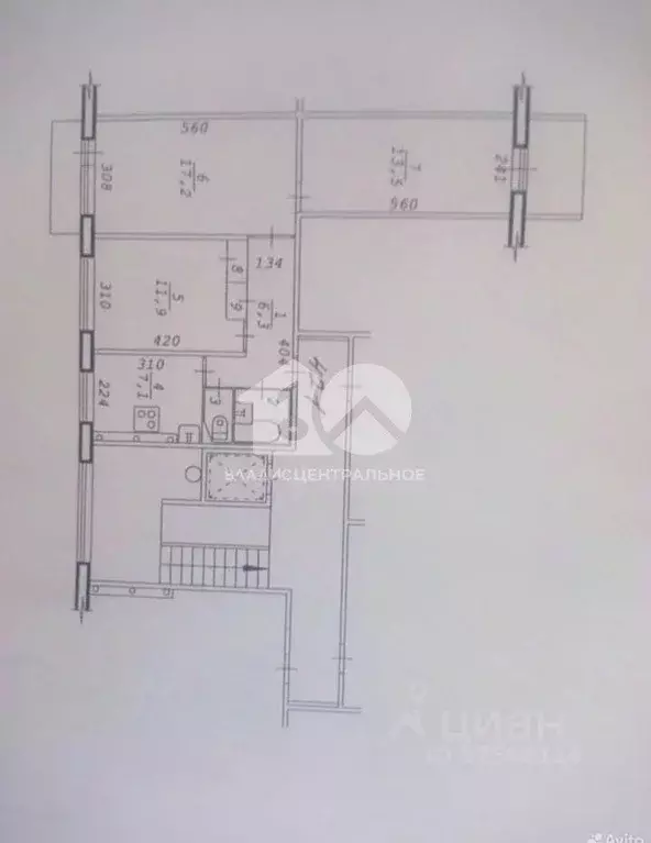 3-к кв. Новосибирская область, Новосибирск ул. Кропоткина, 127 (60.0 ... - Фото 2
