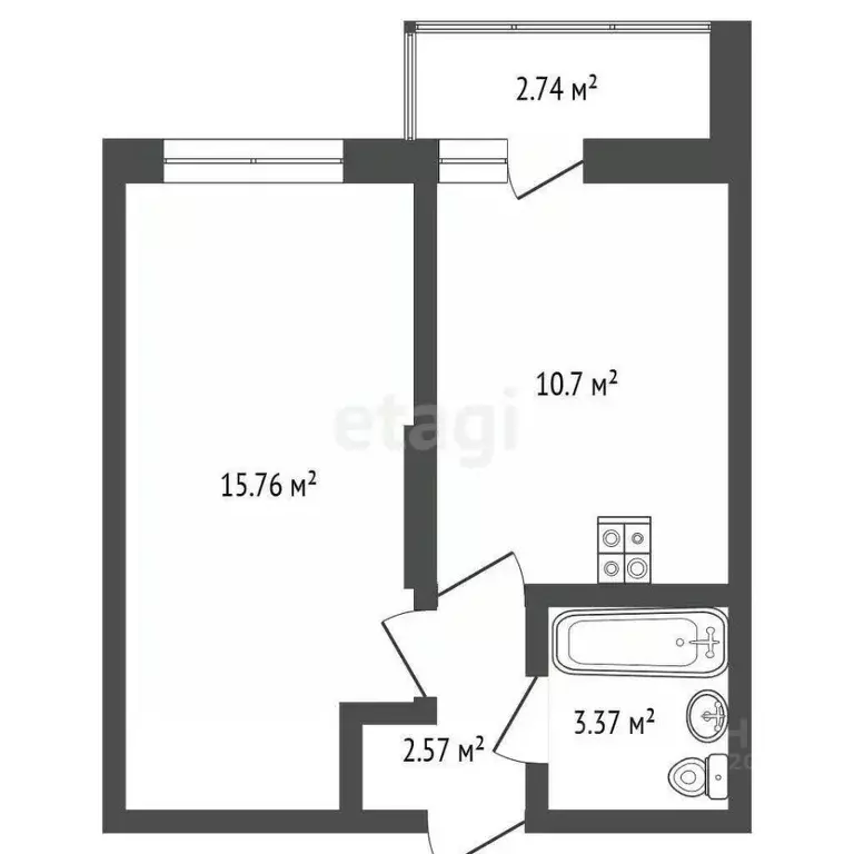 1-к кв. Ярославская область, Ярославль Ленинградский просп., 98/2 ... - Фото 1
