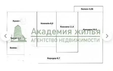 3-к. квартира, 57 м, 7/9 эт. - Фото 0
