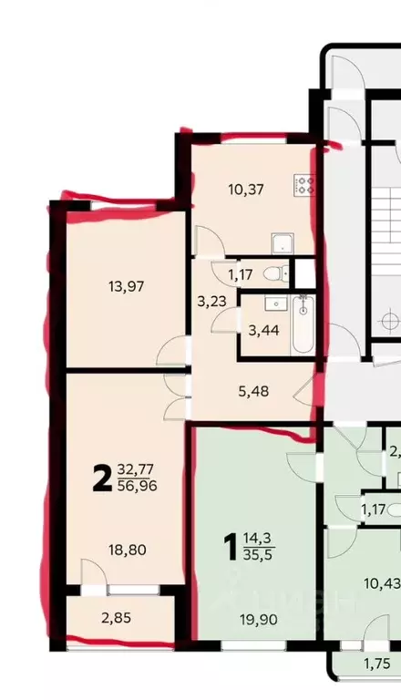 2-к кв. Москва ул. Мусы Джалиля, 44/45 (60.0 м) - Фото 1