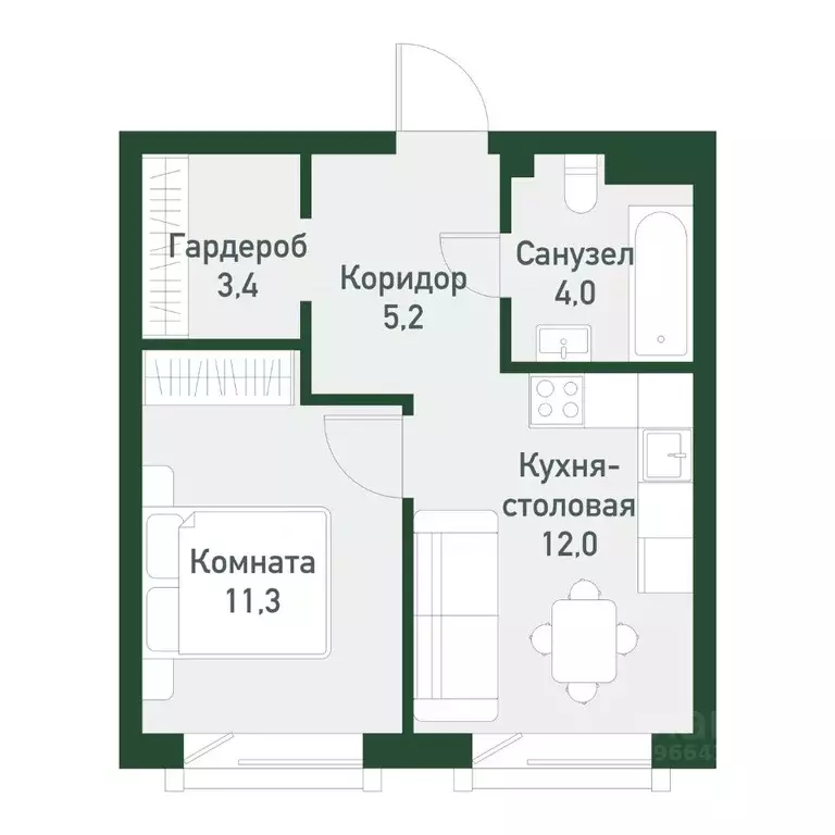 1-к кв. Челябинская область, Челябинский городской округ, пос. ... - Фото 0