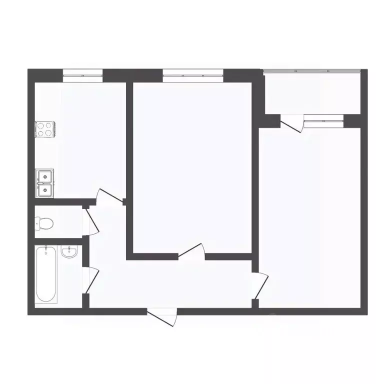 2-к кв. Тюменская область, Тюмень ул. Домостроителей, 4А (51.7 м) - Фото 2