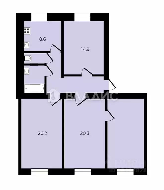 4-к кв. Москва проезд 3-й Подбельского, 18 (96.5 м) - Фото 2