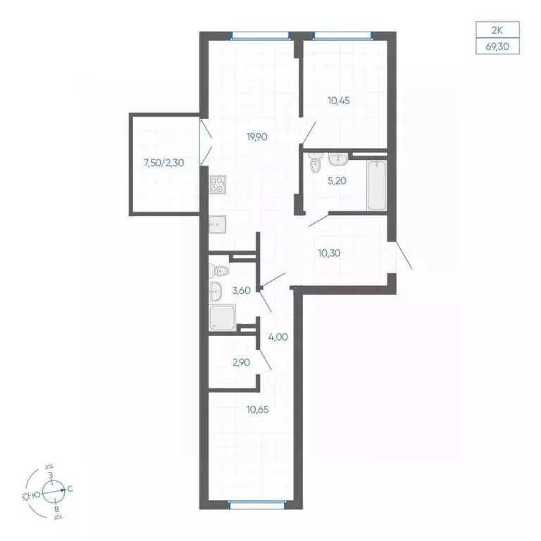 2-к кв. Челябинская область, Челябинский городской округ, пос. ... - Фото 1