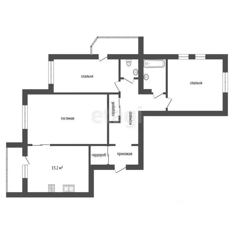3-к кв. Тамбовская область, Тамбов Советская ул., 190Бк1 (89.8 м) - Фото 1