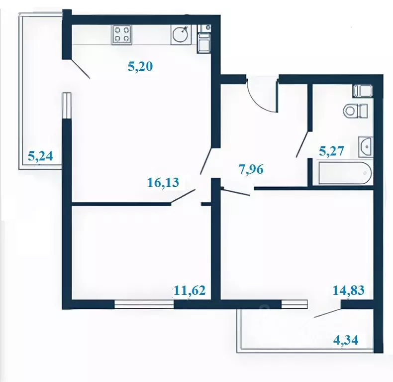 3-к кв. Волгоградская область, Волгоград ул. Клары Цеткин, 1А (64.75 ... - Фото 1