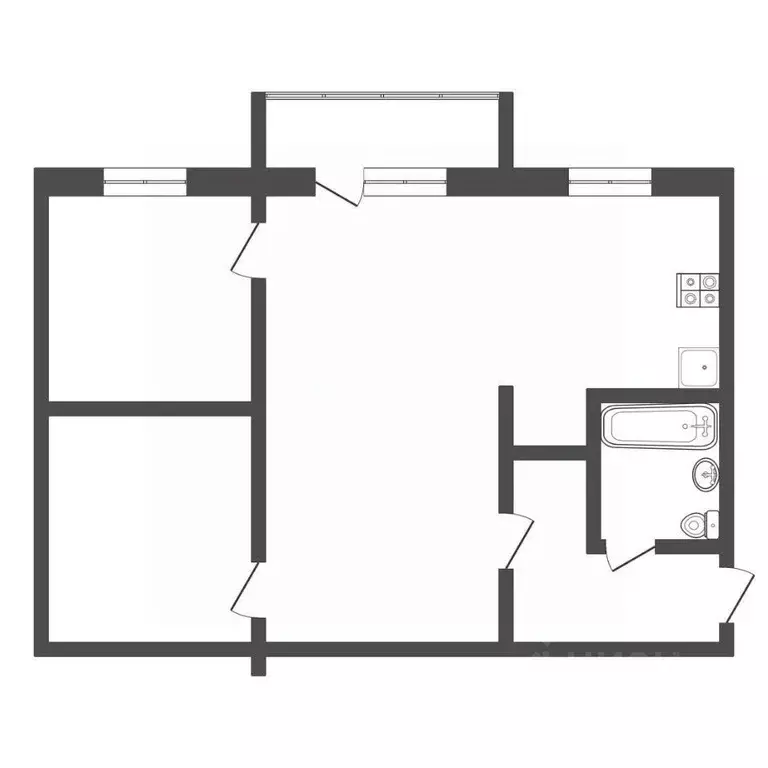 3-к кв. Тульская область, Узловая ул. Горького, 26 (48.0 м) - Фото 2