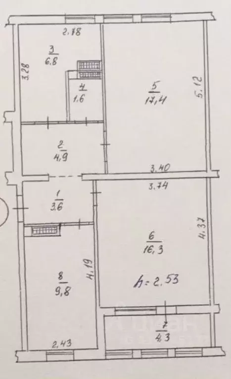 2-к кв. Севастополь ул. Колобова, 18/11 (64.0 м) - Фото 0