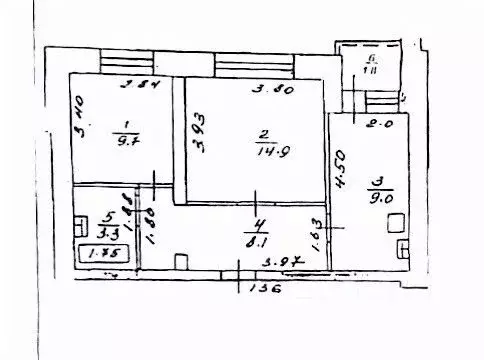 2-к кв. Башкортостан, Уфа Российская ул., 161/3 (45.0 м) - Фото 2