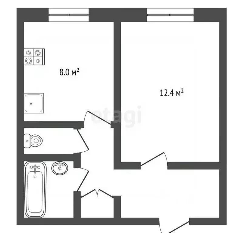 1-к кв. Архангельская область, Архангельск просп. Ломоносова, 131 ... - Фото 2