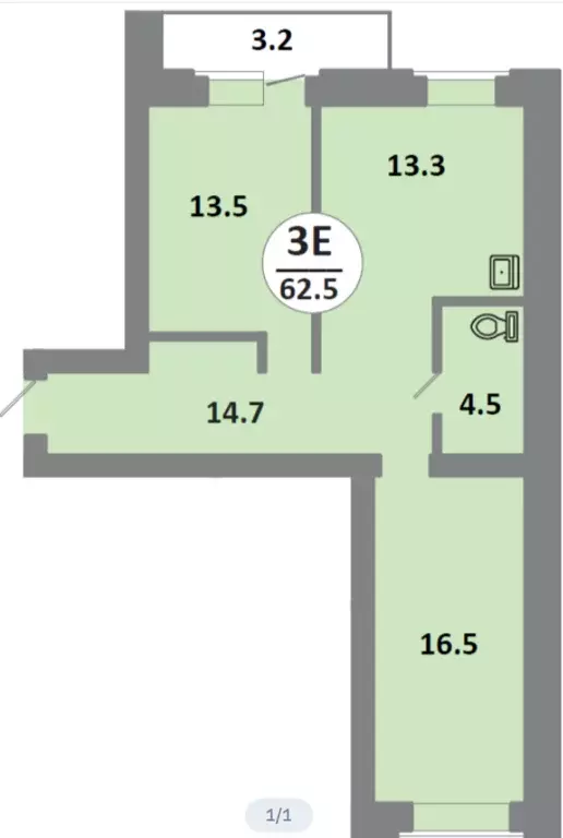 Продаётся 2-к квартира, 62.5 м - Фото 0