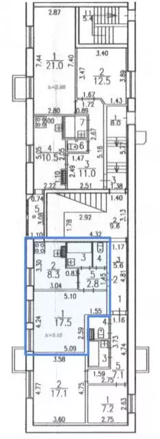 1-к. квартира, 33,4 м, 1/5 эт. - Фото 1