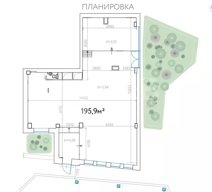 Помещение свободного назначения (195.9 м) - Фото 1