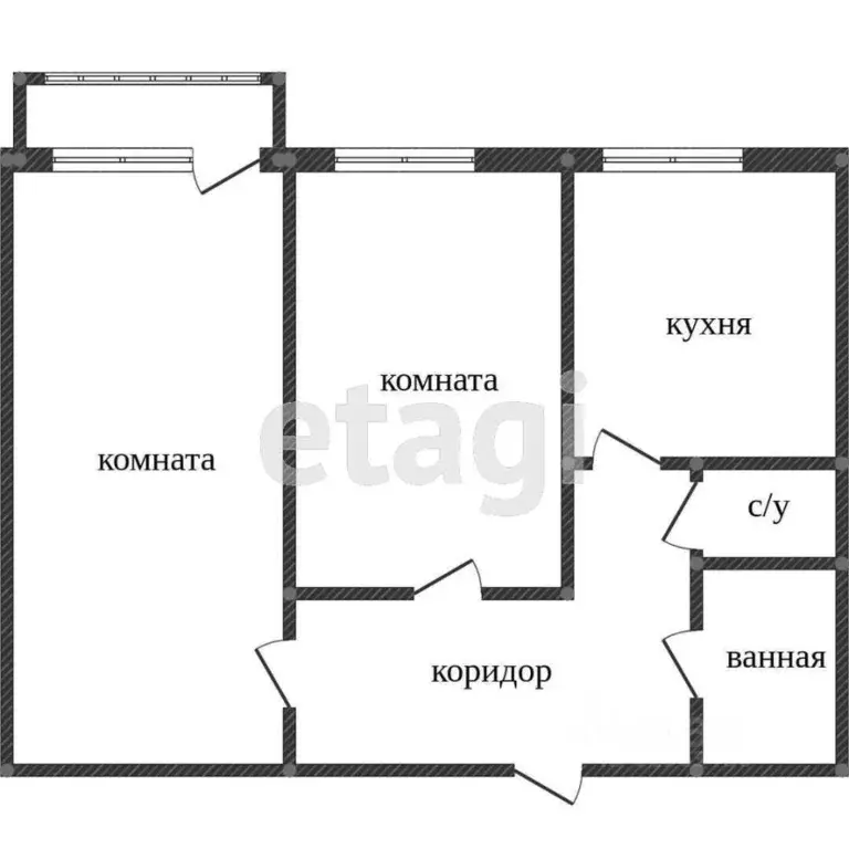 2-к кв. Воронежская область, Воронеж Цимлянская ул., 8 (43.4 м) - Фото 1