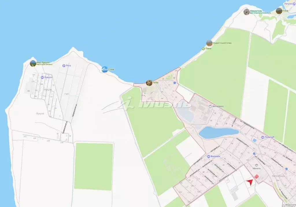 Участок в Крым, Бахчисарайский район, с. Угловое ул. Комарова, 135 ... - Фото 2