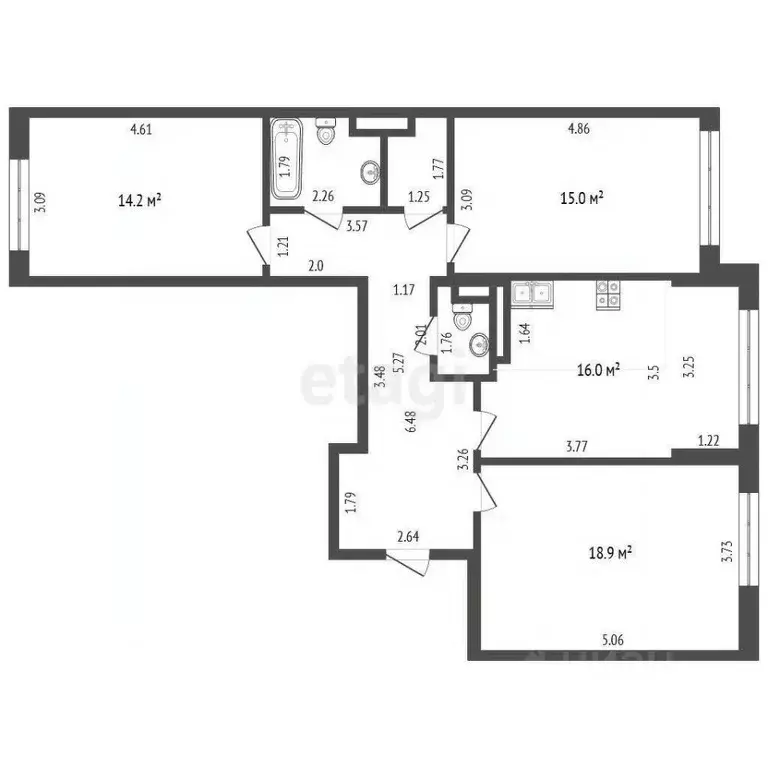 3-к кв. Московская область, Красногорск Опалиха мкр, бул. Серебряный, ... - Фото 2