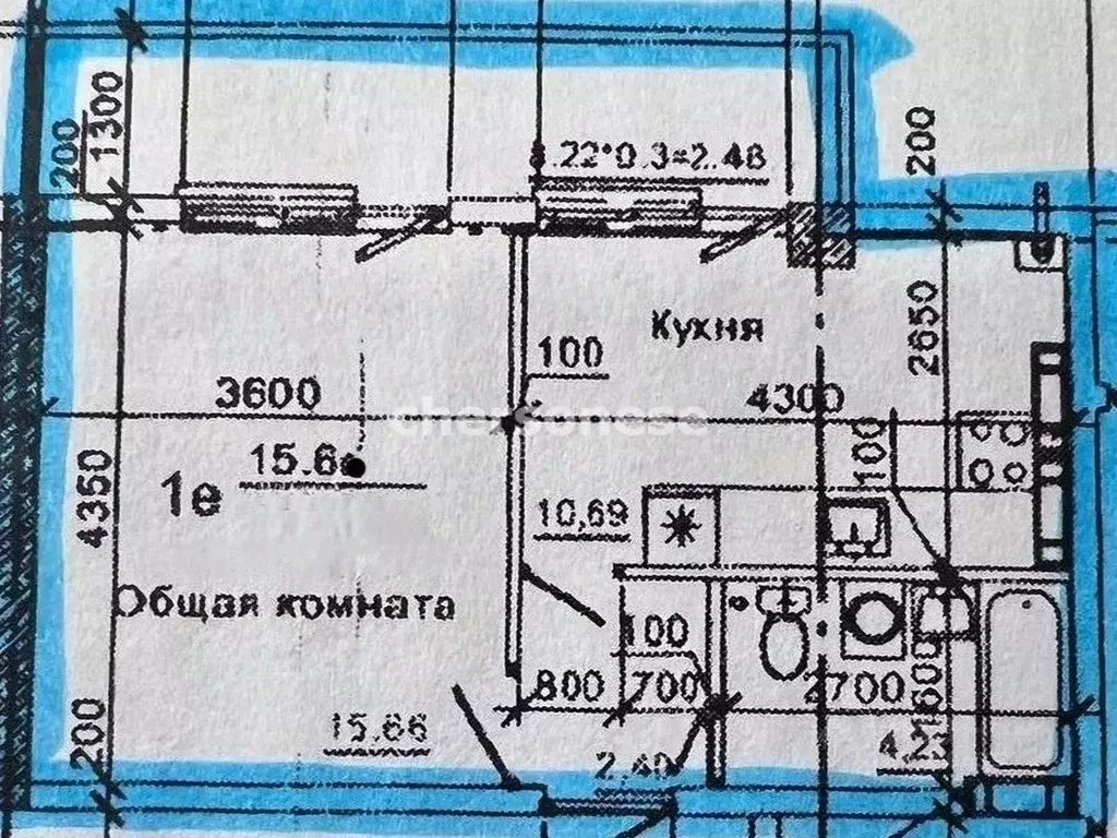 1-к кв. Севастополь ул. Челнокова, 29к3 (33.4 м) - Фото 2