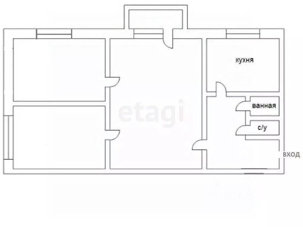 3-к кв. Тульская область, Богородицк ул. Победы, 41 (56.0 м) - Фото 1