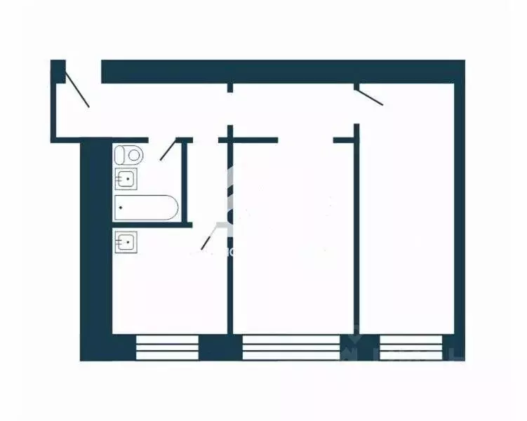 2-к кв. Новосибирская область, Новосибирск ул. Блюхера, 13 (43.1 м) - Фото 2