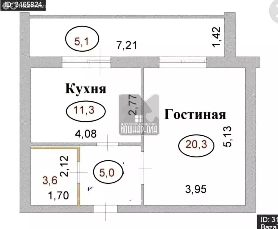 1-комнатная квартира: посёлок Руэм, улица Шумелёва, 24А (46 м) - Фото 2