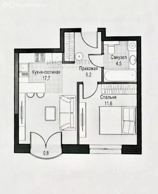 1-комнатная квартира: Москва, улица Академика Королёва, 21 (41 м) - Фото 1