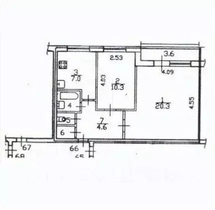 3-к кв. Санкт-Петербург просп. Науки, 2 (45.6 м) - Фото 1