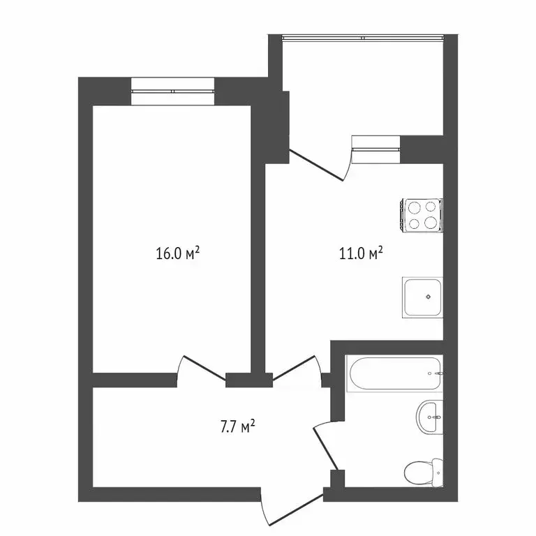 1-комнатная квартира: Новосибирск, Гурьевская улица, 177 (37.33 м) - Фото 0