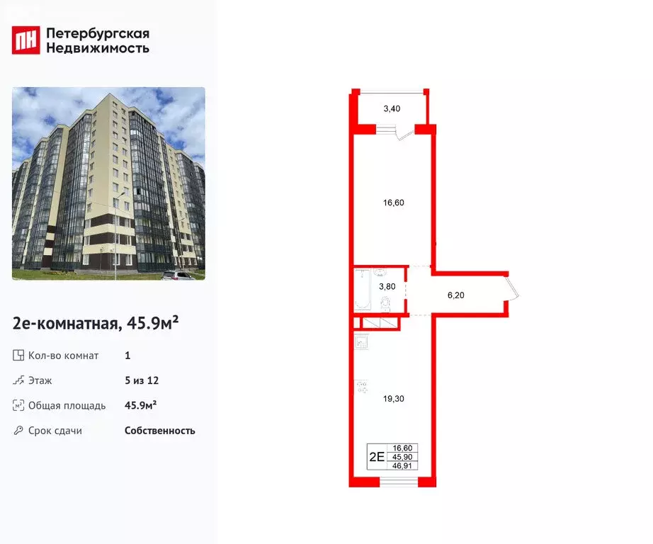 1-комнатная квартира: Аннинское городское поселение, деревня Куттузи, ... - Фото 2
