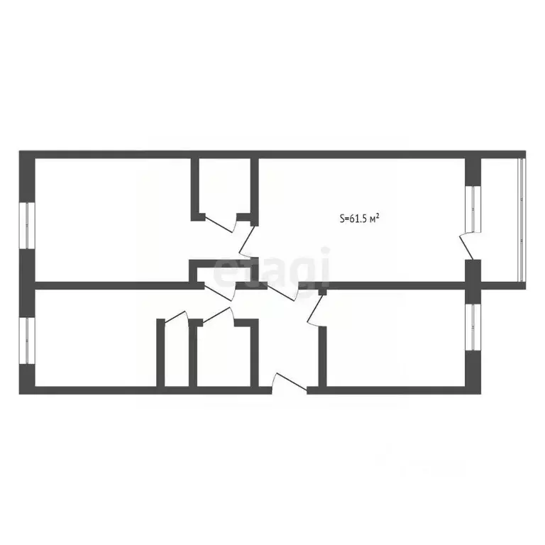 3-к кв. Брянская область, Дятьково 13-й мкр, 20 (61.5 м) - Фото 1