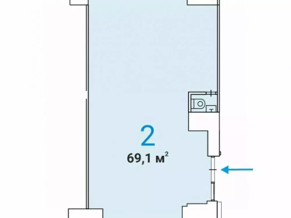 Торговая площадь в Москва Калужская пл., 1К1 (69 м) - Фото 2
