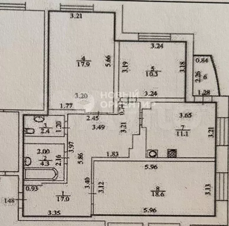 3-к. квартира, 81,6 м, 15/25 эт. - Фото 0