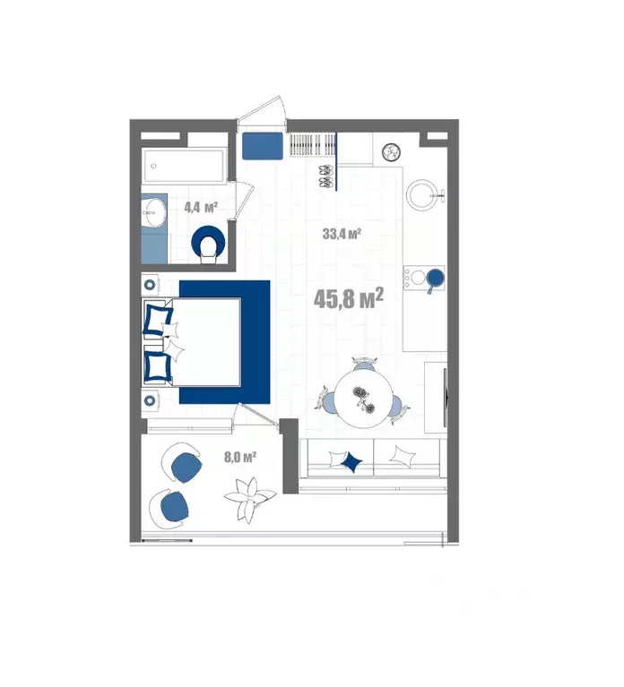 1-к кв. Крым, Судак ул. Набережная, 75 (45.8 м) - Фото 1