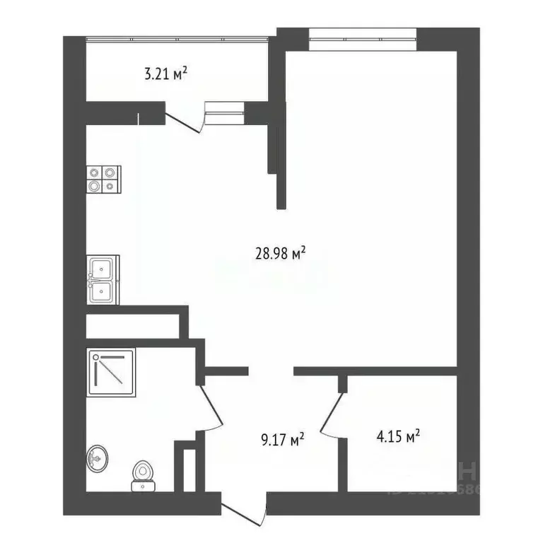 1-к кв. Калининградская область, Калининград ул. Генерала Буткова, ... - Фото 2