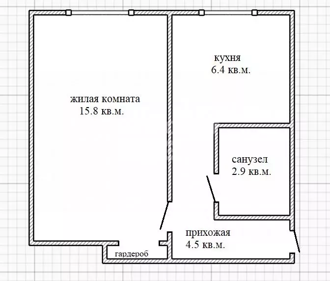 1-к кв. Краснодарский край, Краснодар ул. Гидростроителей (30.5 м) - Фото 1