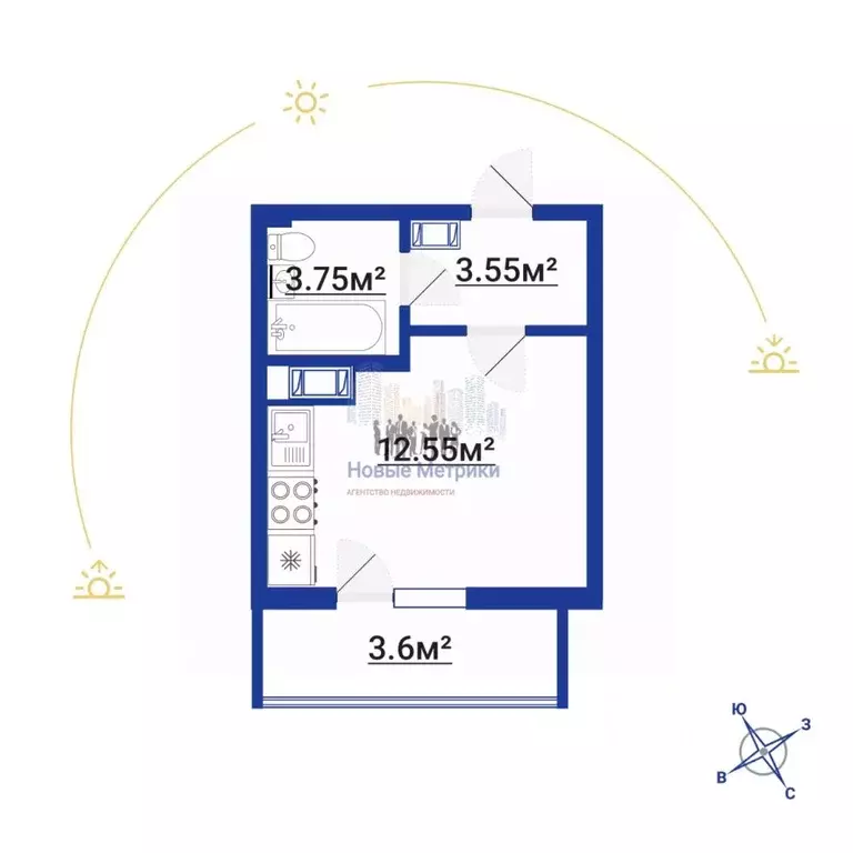 Студия Санкт-Петербург пос. Парголово, проезд Толубеевский, 38к1 (20.0 ... - Фото 1