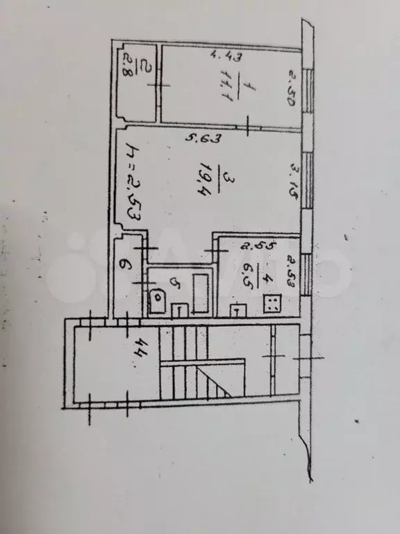 2-к. квартира, 46 м, 1/5 эт. - Фото 0