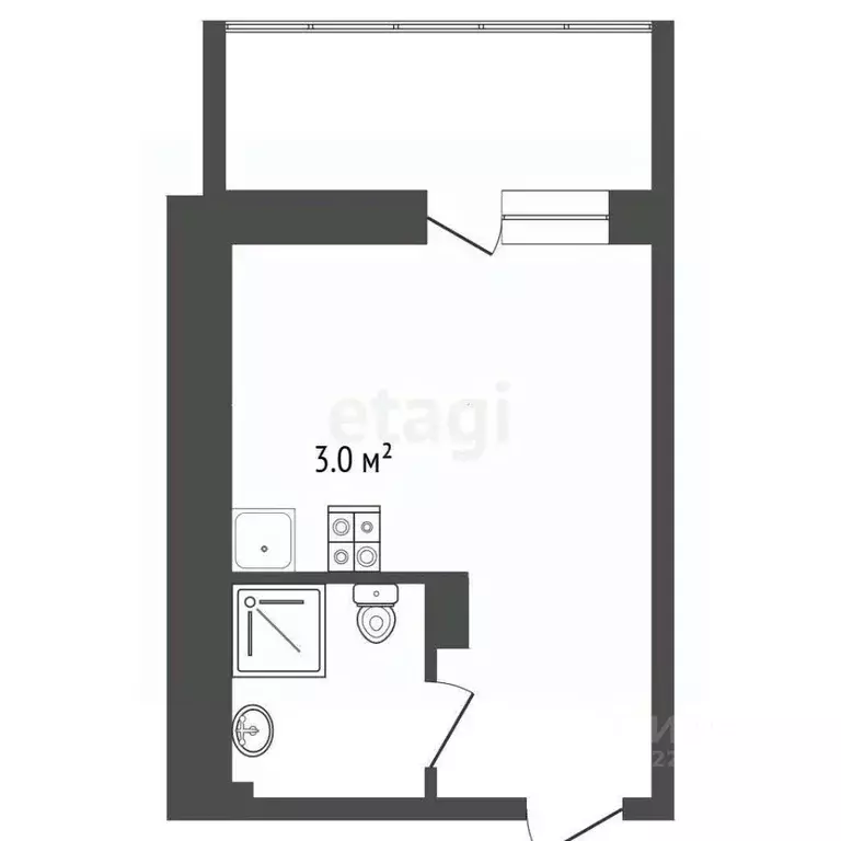 Студия Татарстан, Набережные Челны просп. Яшьлек, 8А (18.4 м) - Фото 0