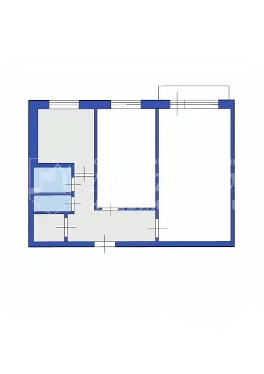 2-к кв. Кемеровская область, Междуреченск Кузнецкая ул., 22 (44.2 м) - Фото 1