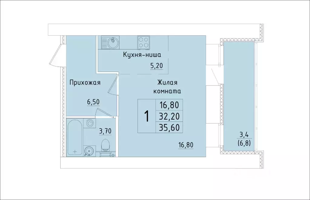 1-к кв. Кировская область, Киров Хлебозаводской проезд, 6 (35.6 м) - Фото 0