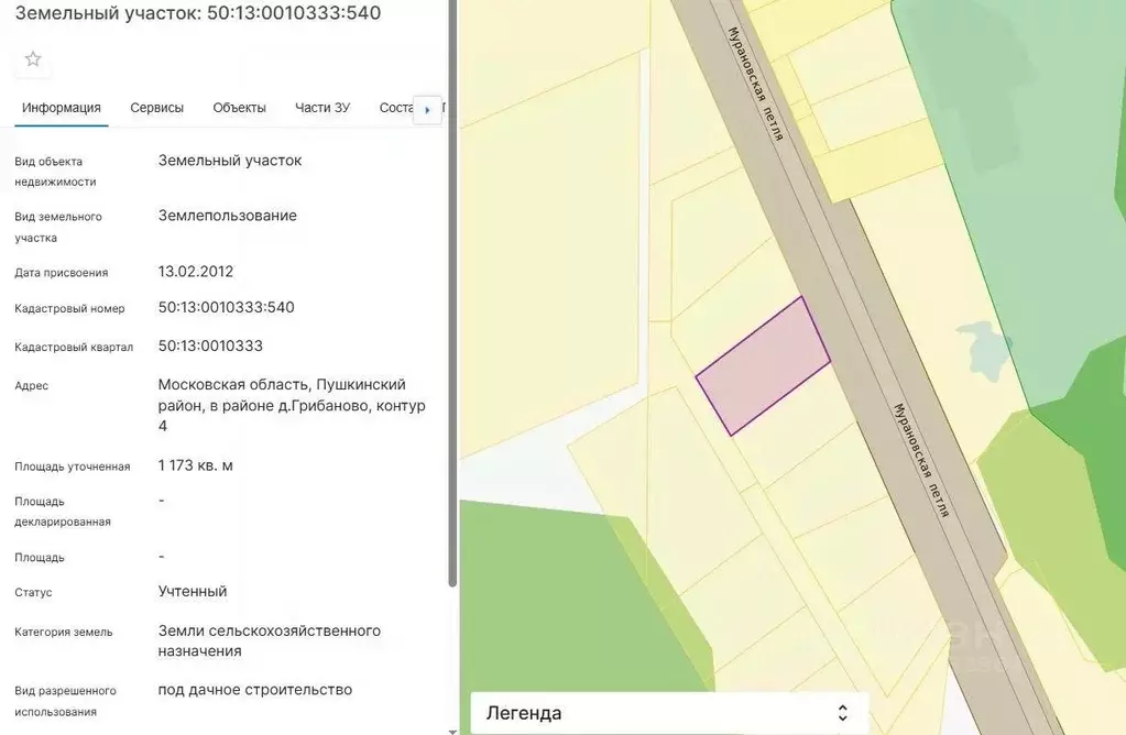Участок в Московская область, Пушкинский городской округ, Грибановские ... - Фото 1
