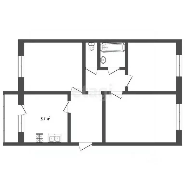 3-к кв. Московская область, Воскресенск Лопатинский мкр, ул. ... - Фото 2