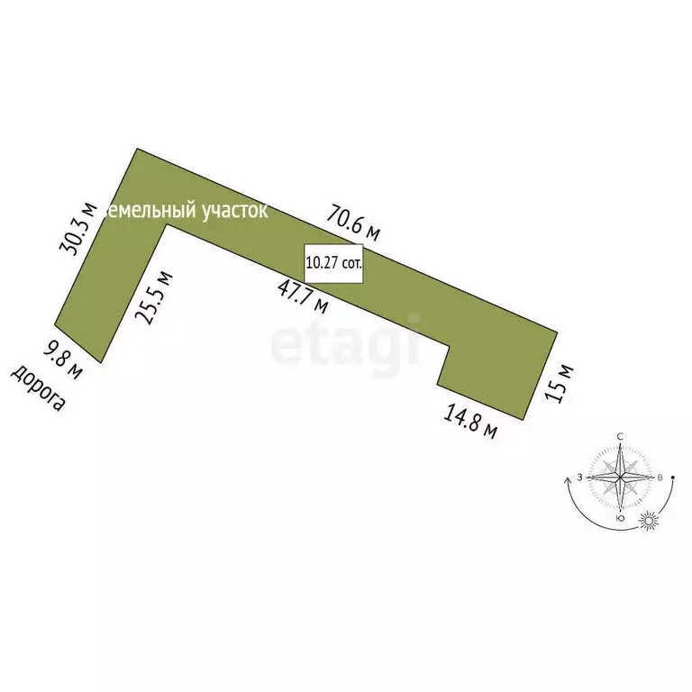 Участок в Мяглово, Песочная улица (10.27 м) - Фото 1