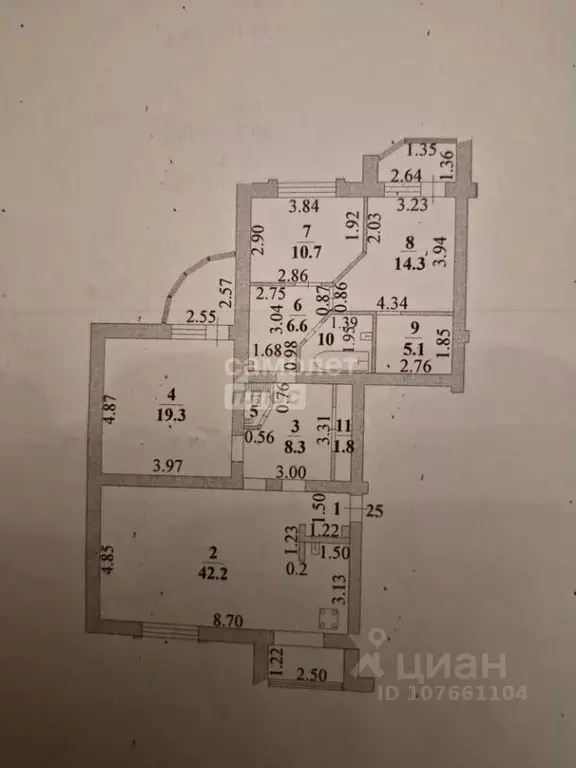 3-к кв. Липецкая область, Липецк ул. Гагарина, 137 (115.8 м) - Фото 2