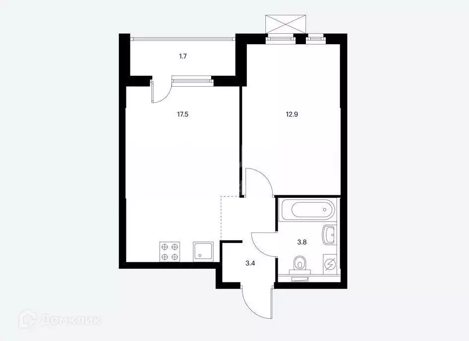 Продаётся 1-к квартира, 39 м - Фото 0