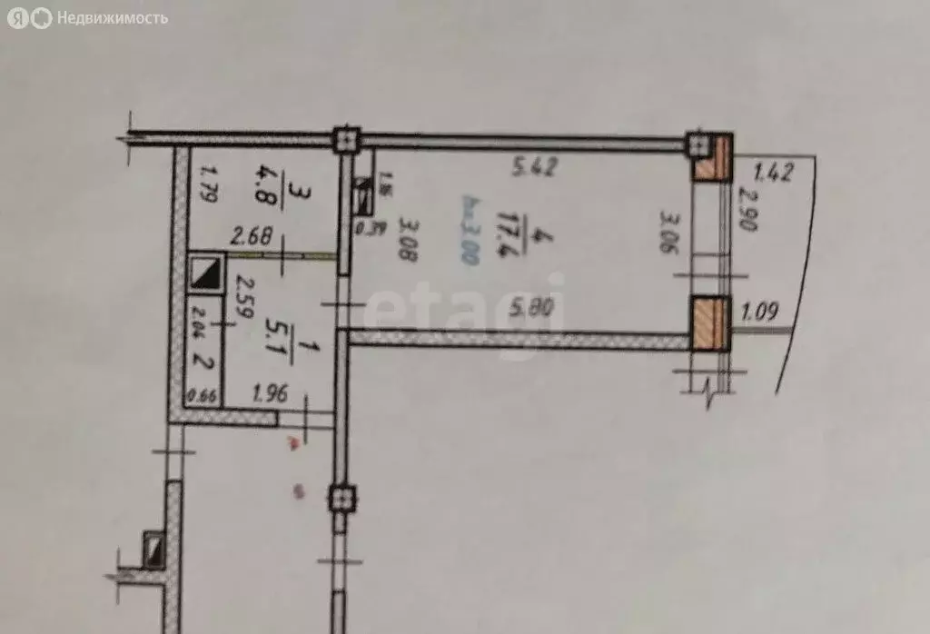 Квартира-студия: Черногорск, улица Генерала Тихонова, 11 (28 м) - Фото 2
