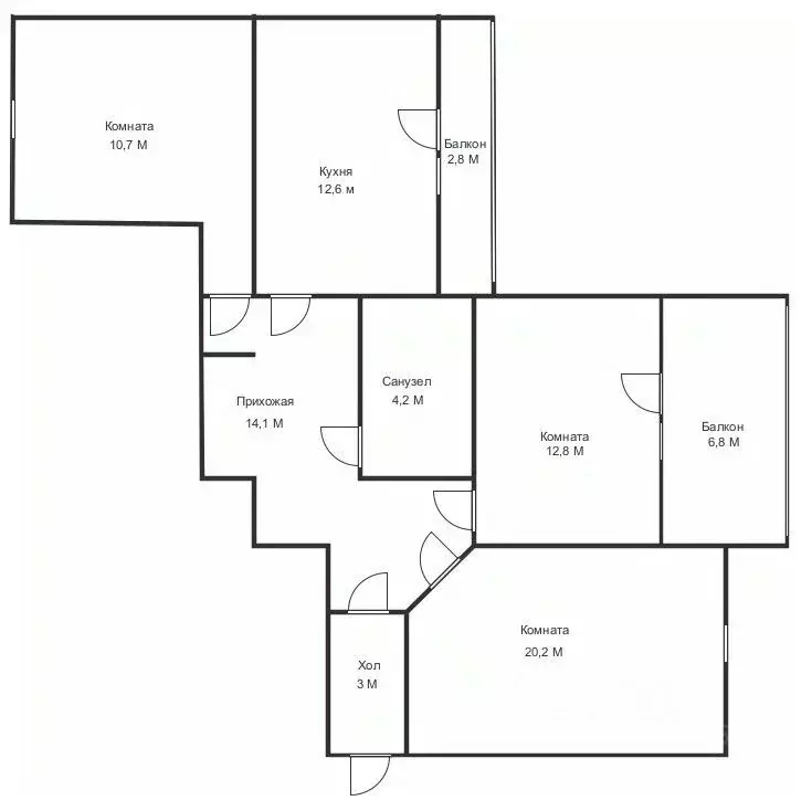 3-к кв. Краснодарский край, Геленджик Южный мкр, ул. Жуковского, 5 ... - Фото 2